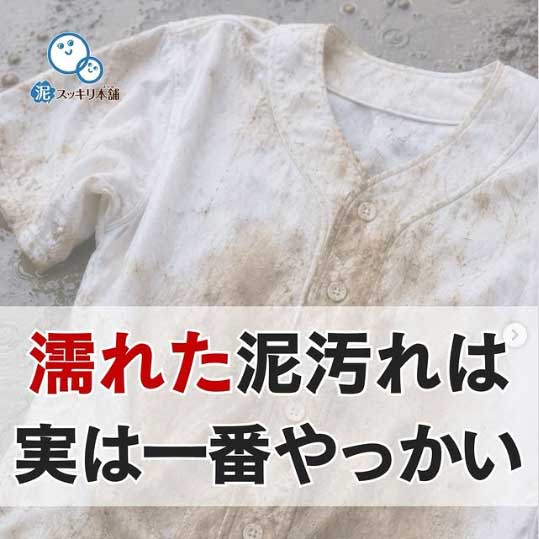 濡れた泥汚れは実は一番やっかい